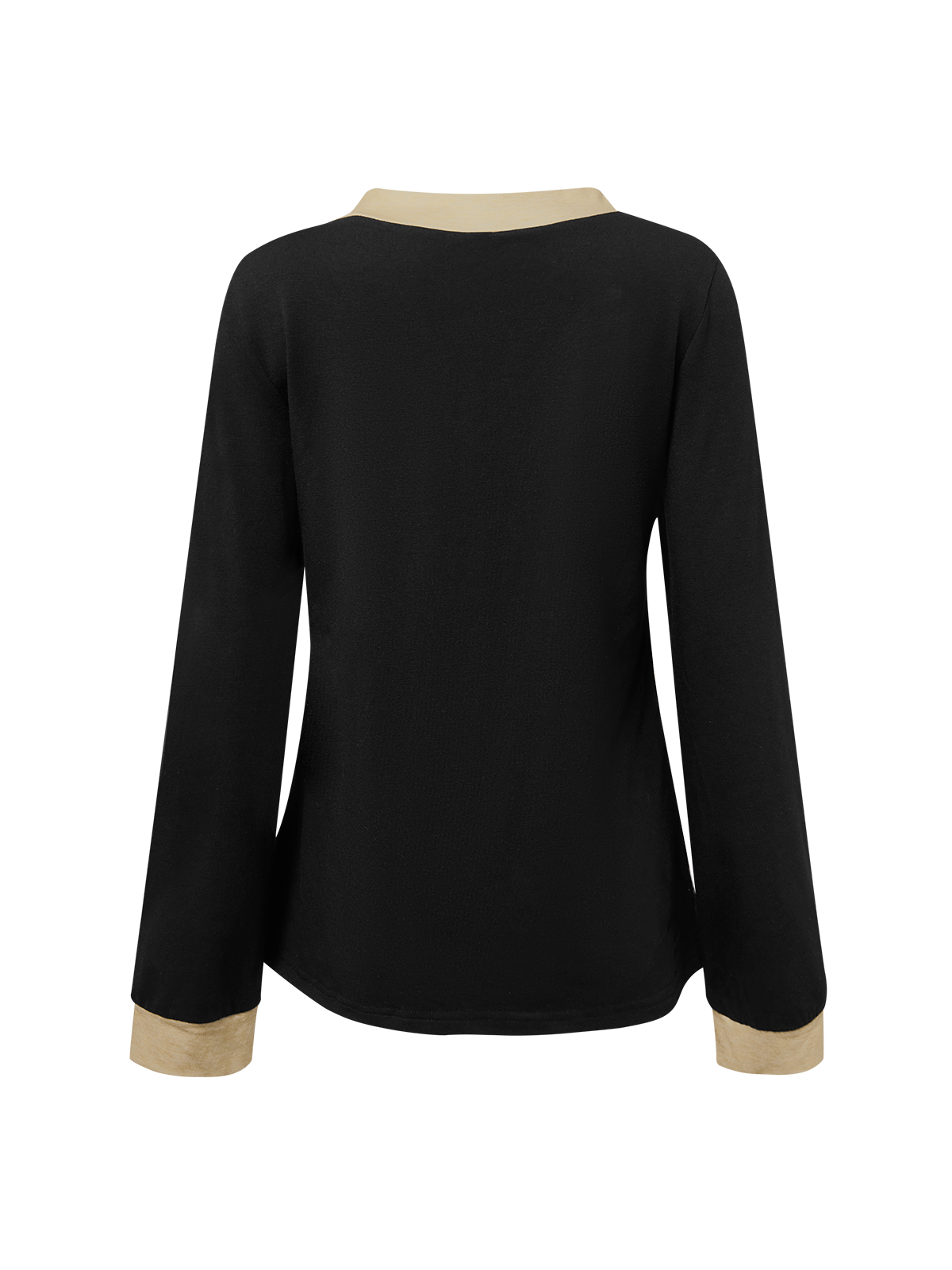 Women Casual Color Block Autumn Polyester V neck Long sleeve Regular Medium Elasticity Regular Size T-shirt