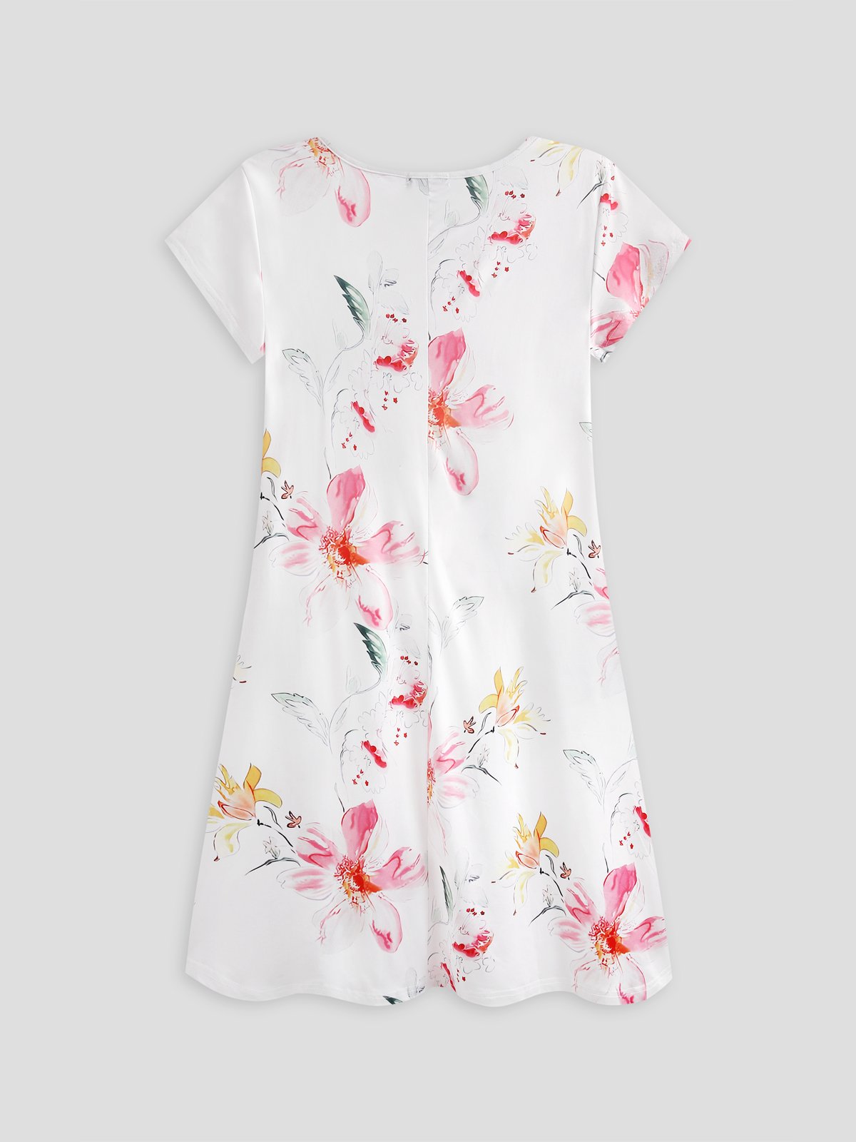 Loose Floral Casual Jersey Dress