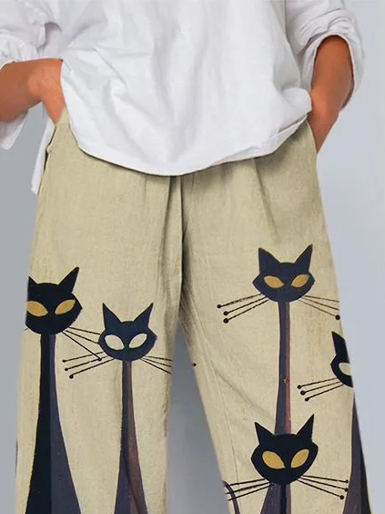 Cat Loose Pants