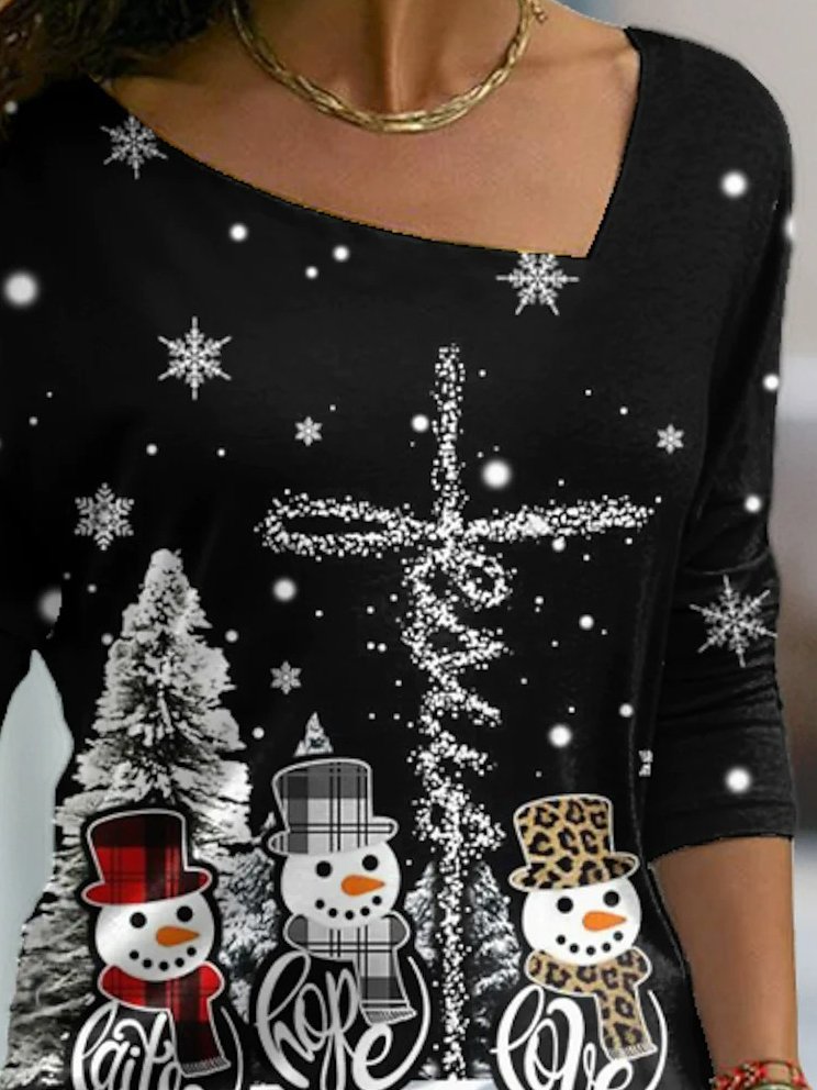 Square Neck Christmas T-Shirt