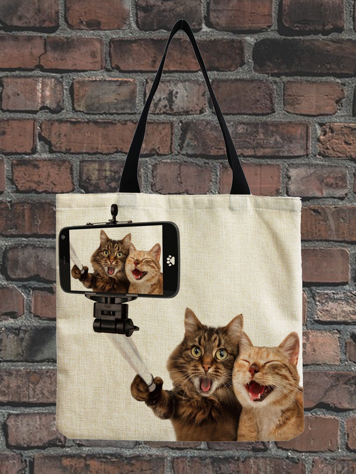 Cat Print Tote Bag Canvas Tote