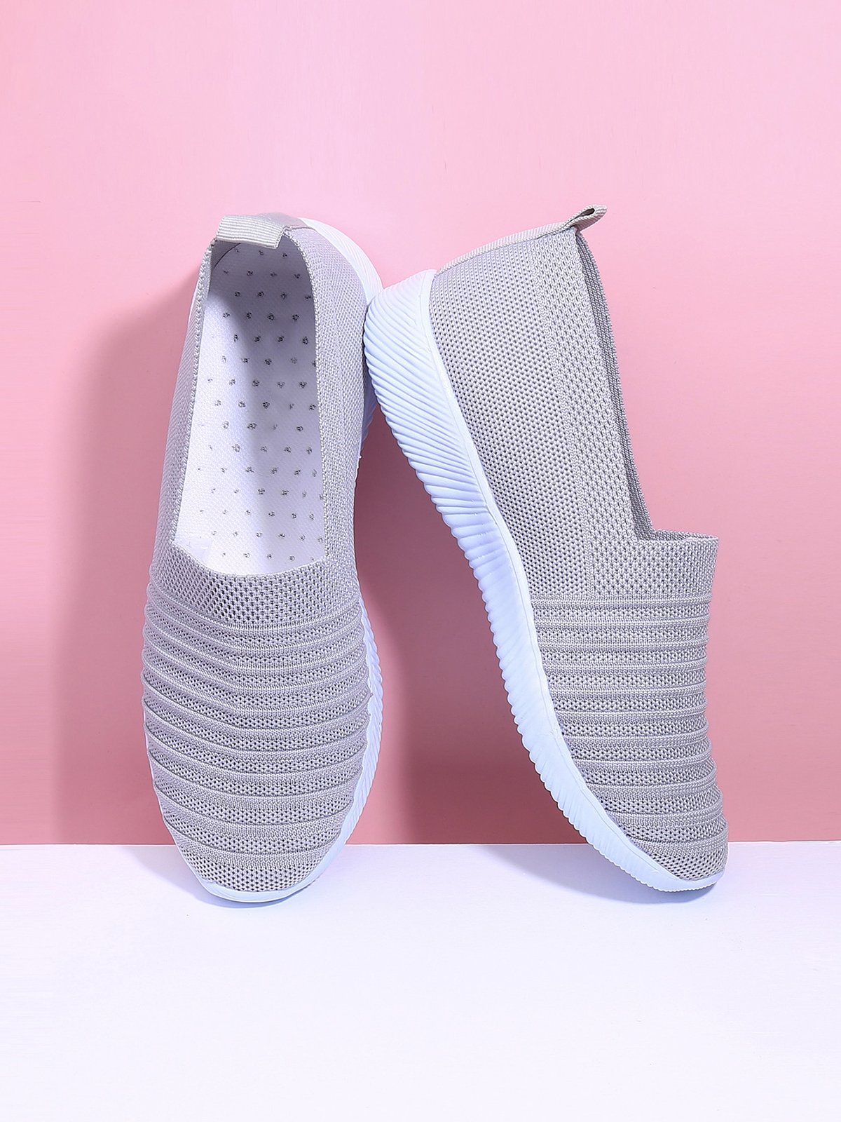 Plus Size Breathable Slip On Sports Sneakers