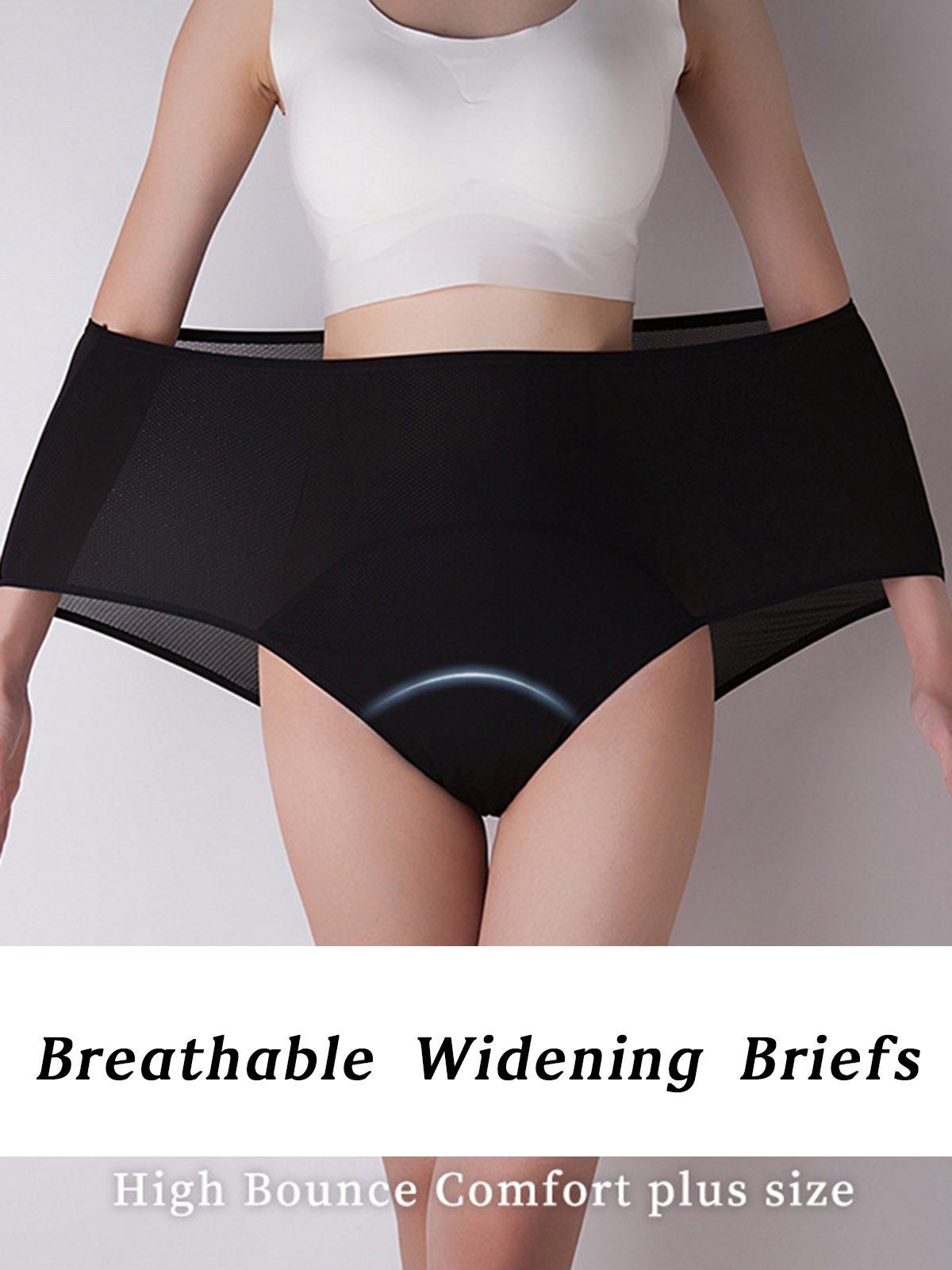 Mesh Breathable Leakproof High Waist Briefs