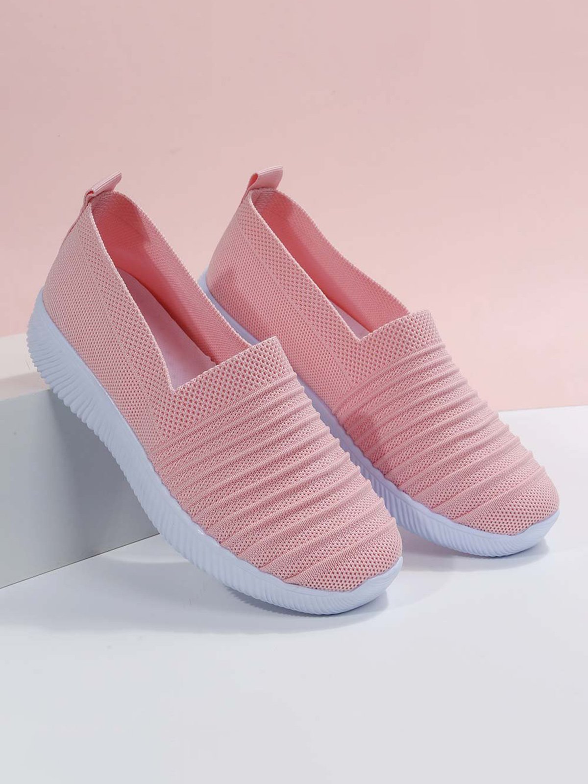 Plus Size Breathable Slip On Sports Sneakers