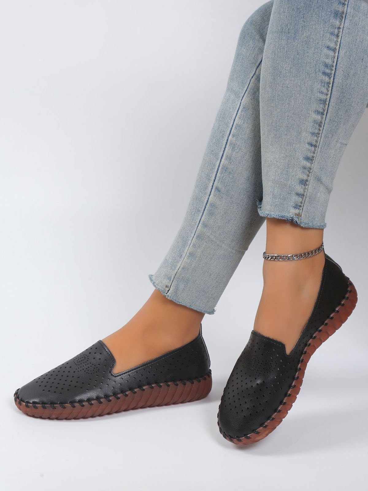 Breathable Hollow out Comfy Sole Slip On Shoes