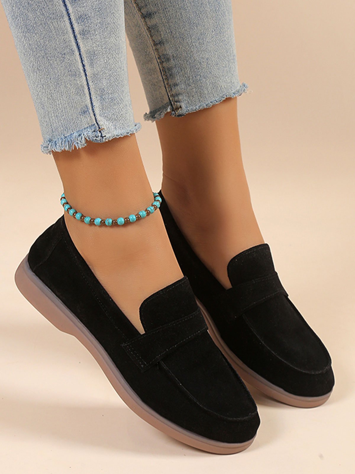 Casual Minimalist Slip On Loafers