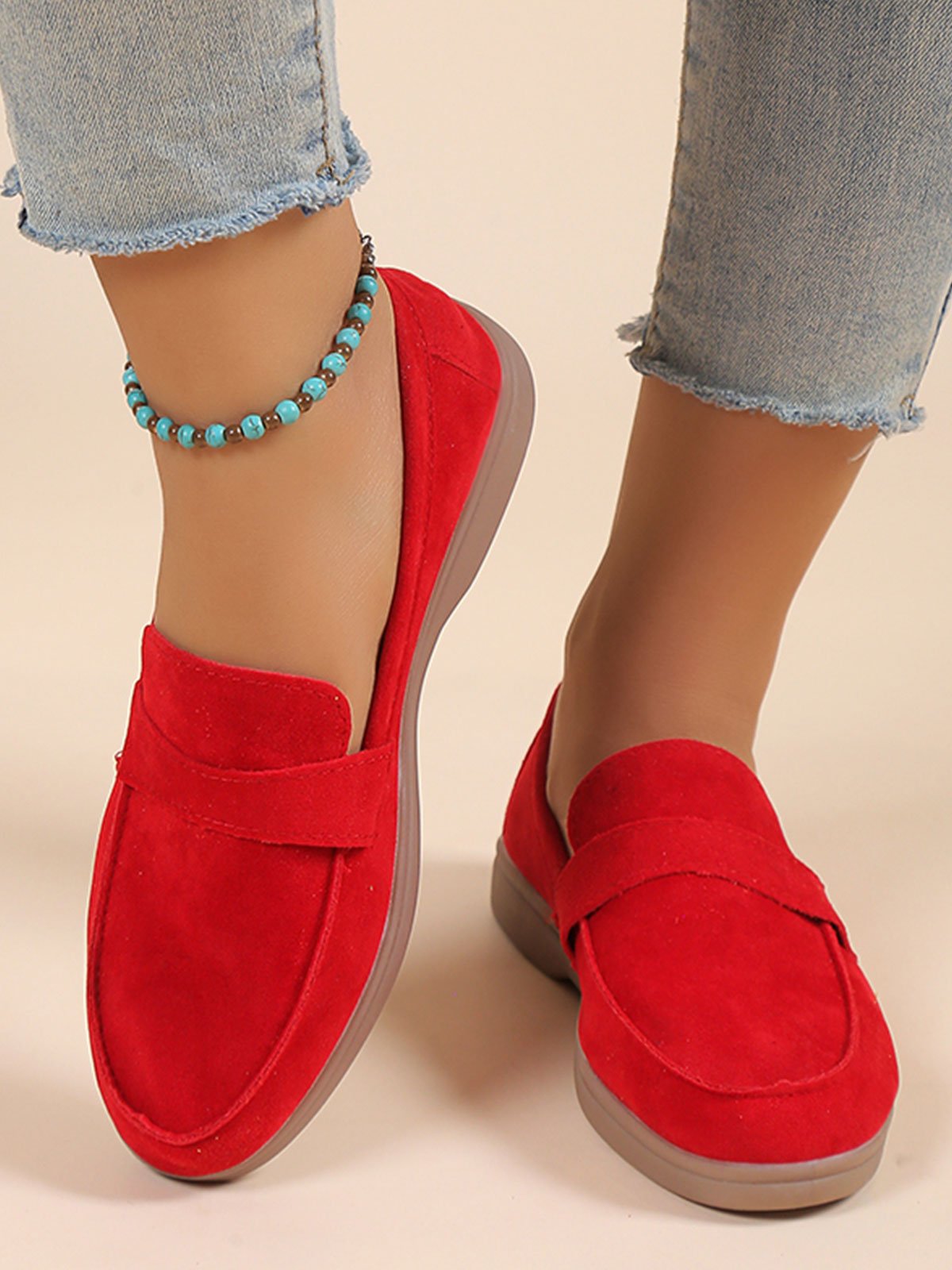 Casual Minimalist Slip On Loafers