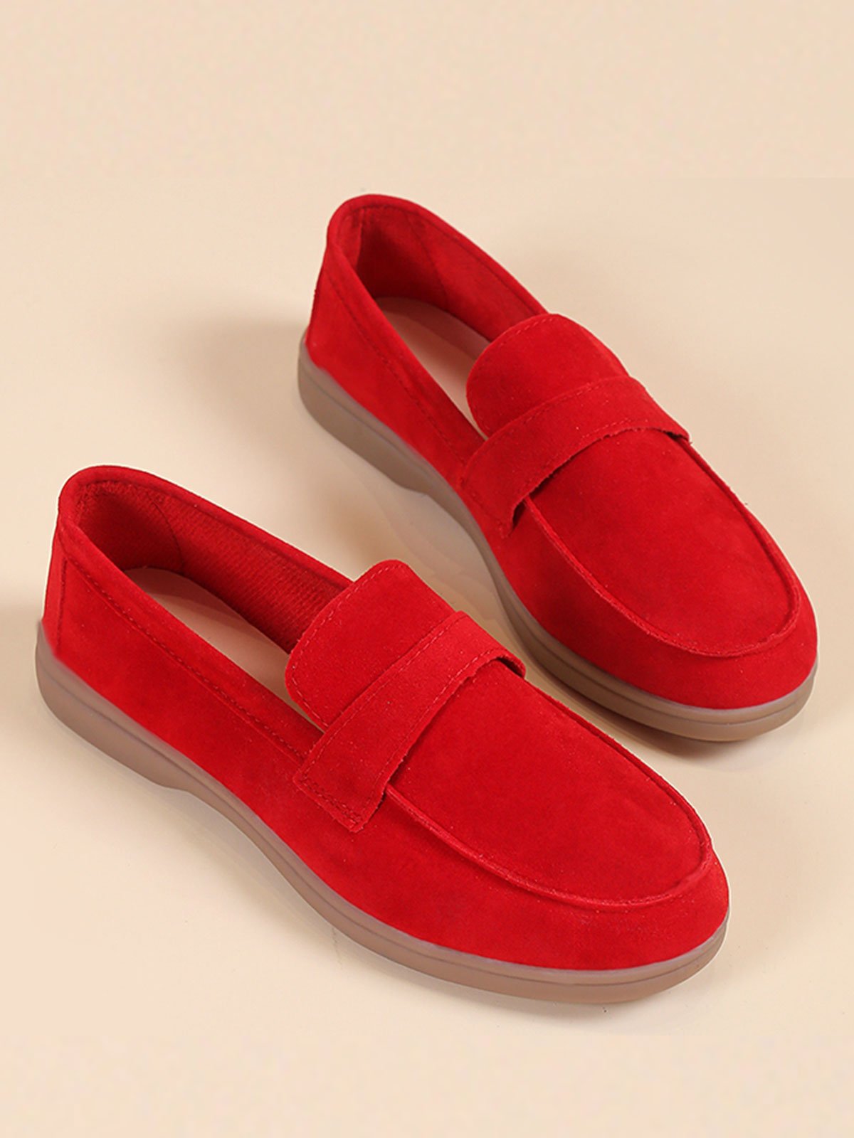 Casual Minimalist Slip On Loafers