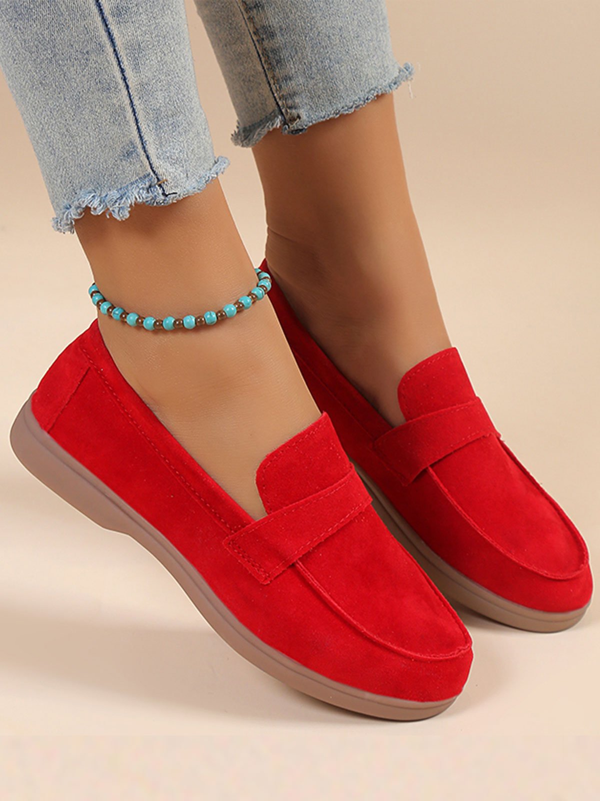 Casual Minimalist Slip On Loafers