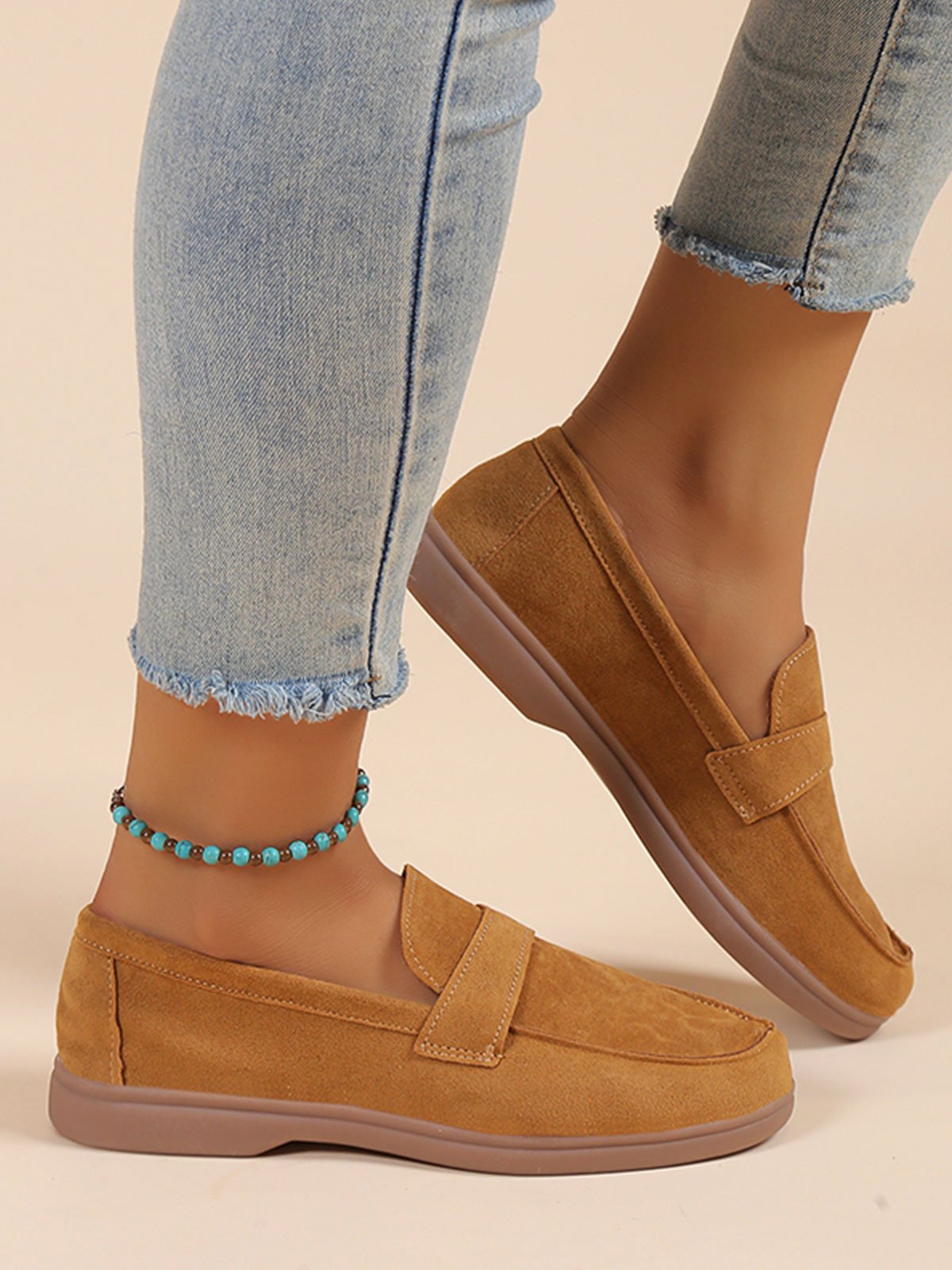 Casual Minimalist Slip On Loafers