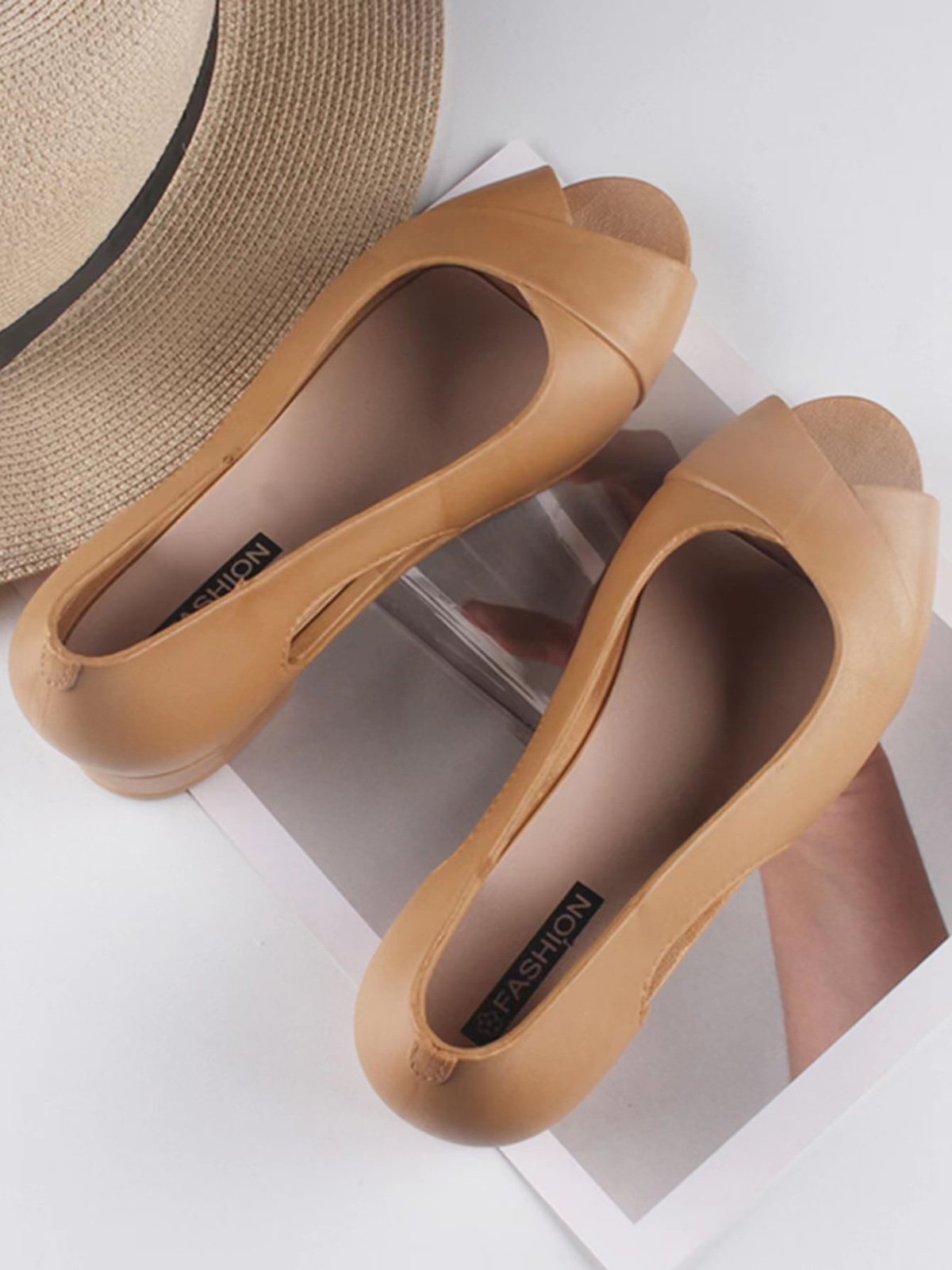 Waterproof Hollow out Peep-Toe Sandals