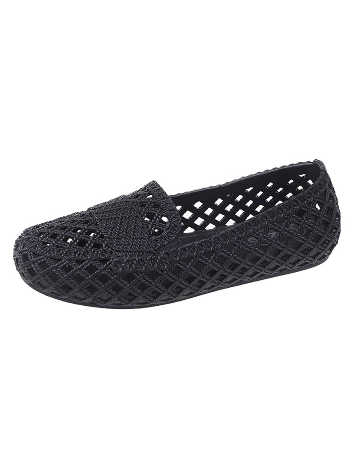 Women Hollow Out Waterproof Slip On Shoes