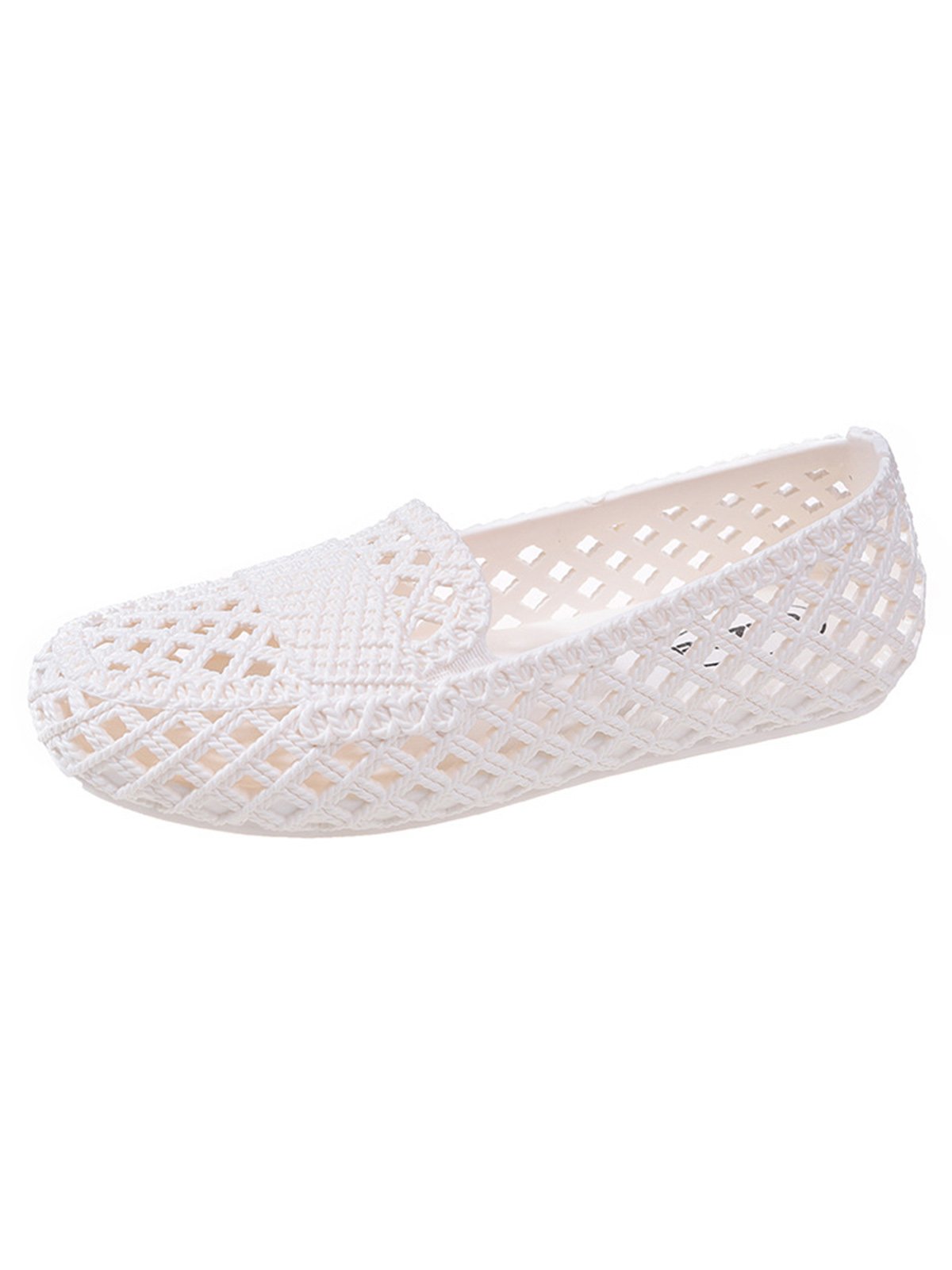 Women Hollow Out Waterproof Slip On Shoes