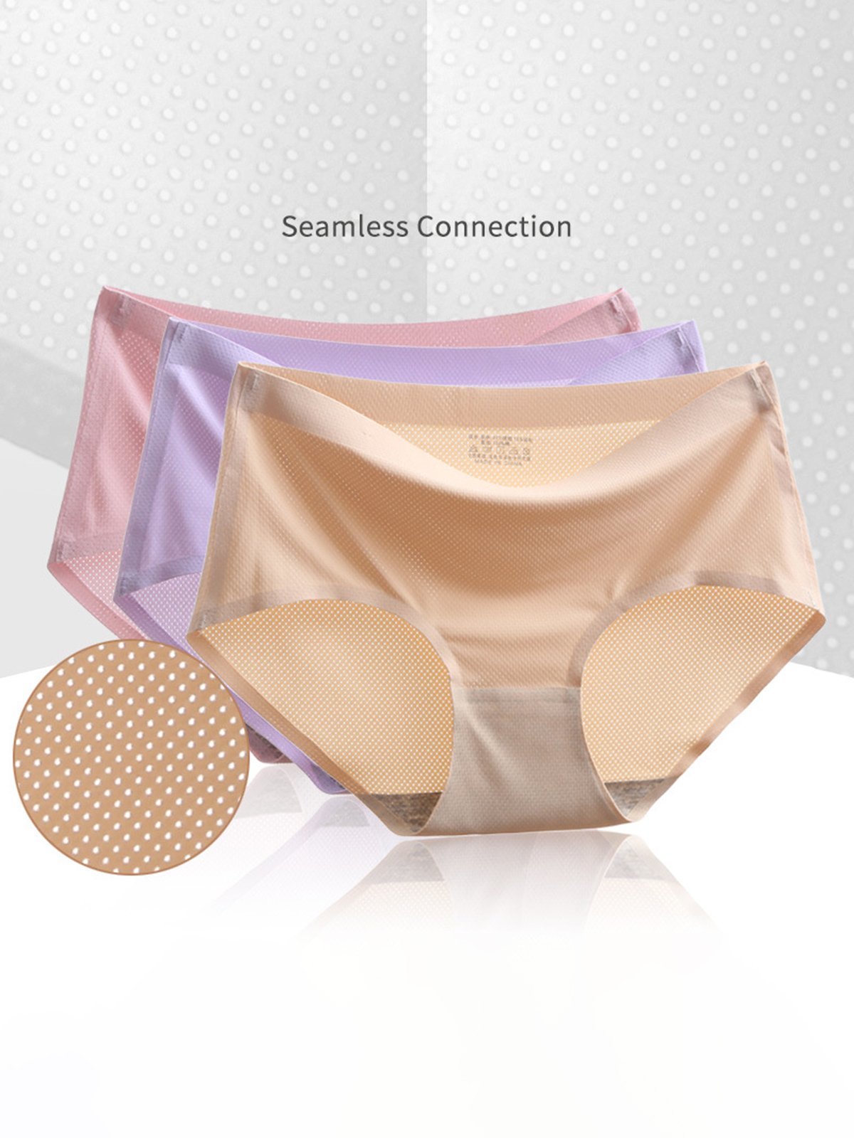 Women Comfortable Simple High Elasticity Ventilation Hole Seamless Panty