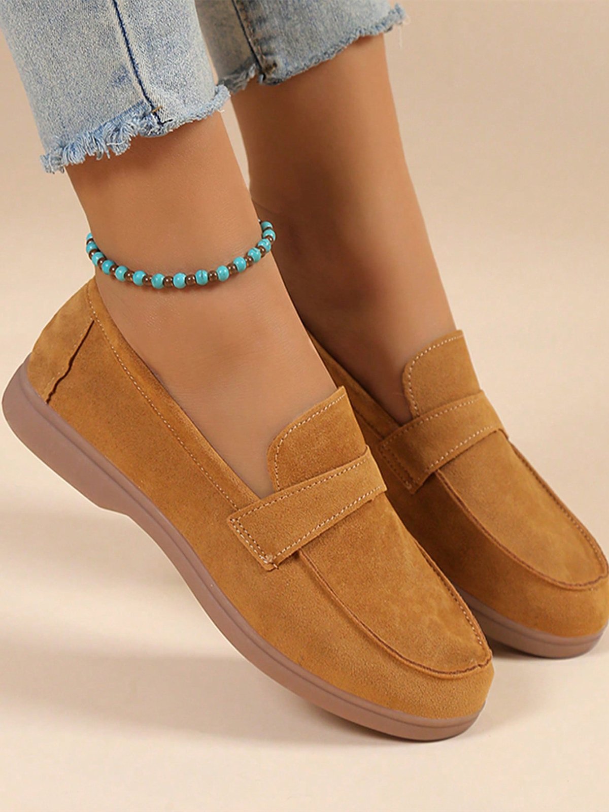 Casual Minimalist Slip On Loafers