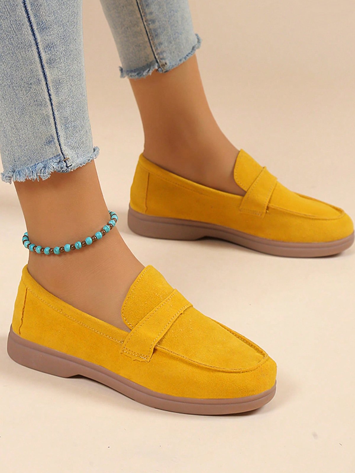 Casual Minimalist Slip On Loafers