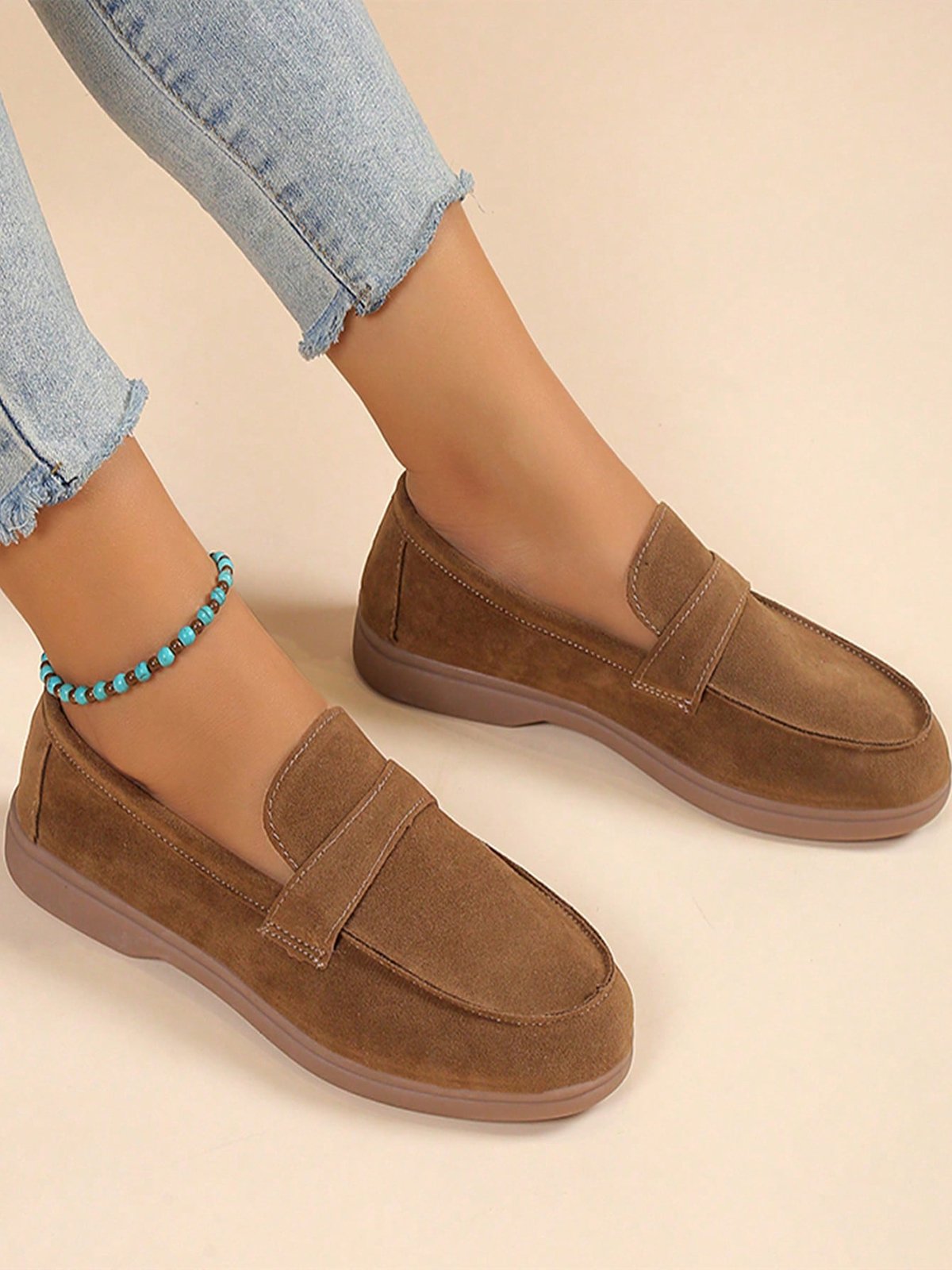 Casual Minimalist Slip On Loafers