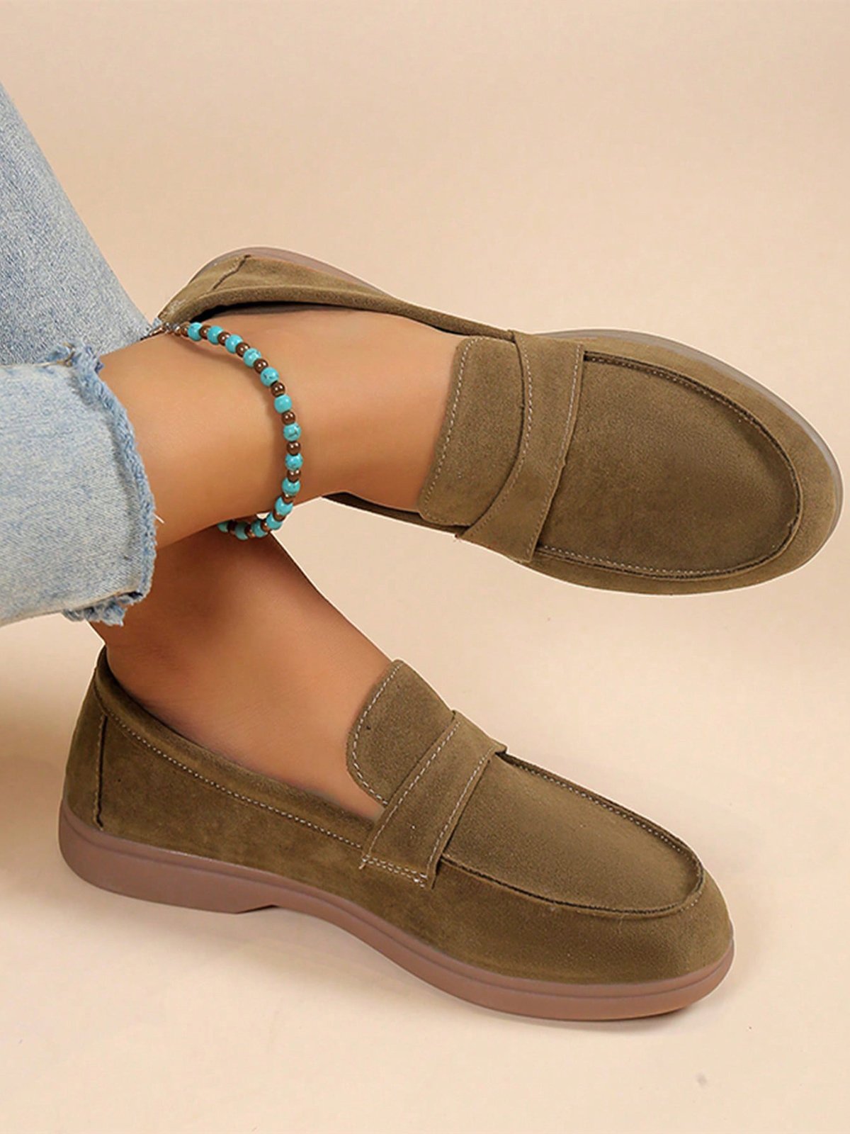 Casual Minimalist Slip On Loafers