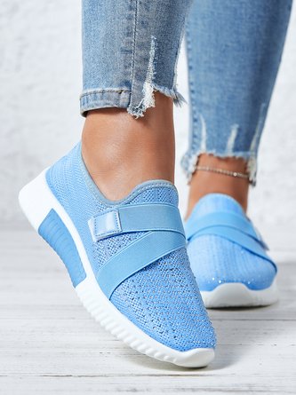 Rhinestone Flyknit Breathable Upper Sneakers