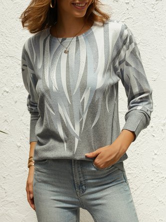 Crew Neck Regular Fit Casual Sweater