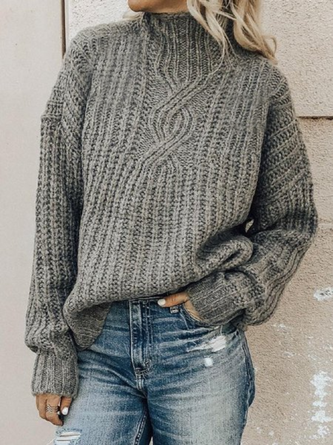 Loose Turtleneck Wool/knitting Sweaters