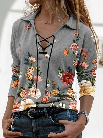 Casual Shift Shawl Collar Top