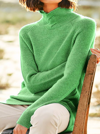 Turtleneck Cotton Slim Fit Sweaters