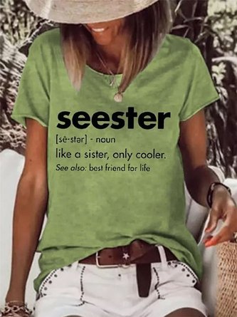 Loose Letter Casual Jersey T-Shirts