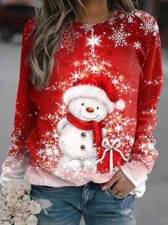 Crew Neck Regular Fit Casual Sweatshirt