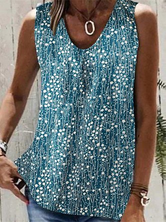 Floral Loose Casual Tank Top