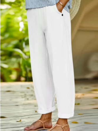 Loose Plain Casual Pants