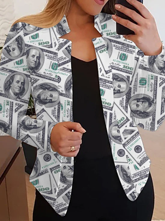 Casual Abstract Regular Fit Others Blazer