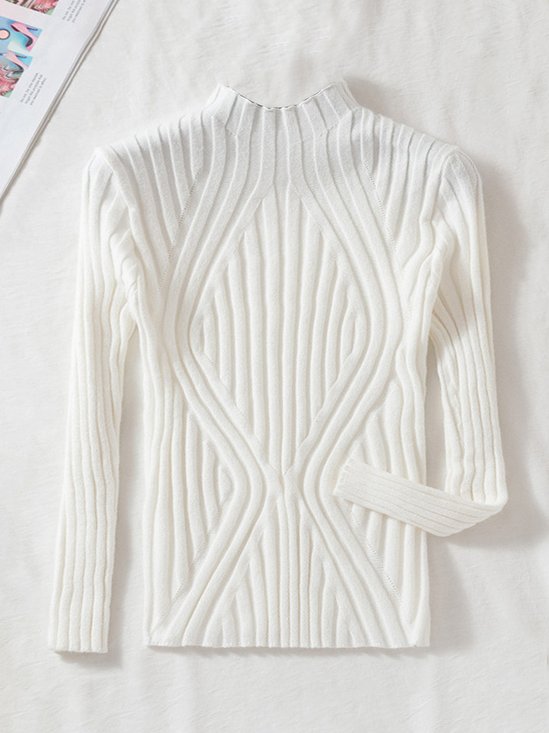 Women's Half Turtleneck Long Sleeve Base Layer Shirt Fall Winter Sweater