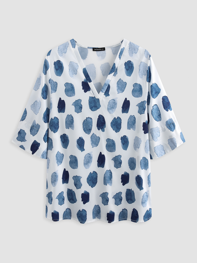 Polyester Fibre Loose Casual Shirt & Blouses