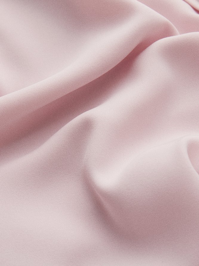Polyester Fibre Loose Plain Pants