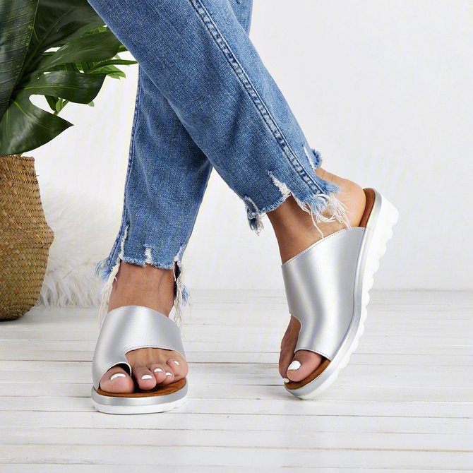 Ladies Casual Wedge Thong Slippers