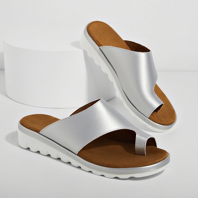 Ladies Casual Wedge Thong Slippers