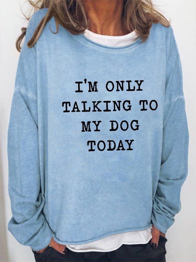 Loose Casual Cotton-Blend Sweatshirt