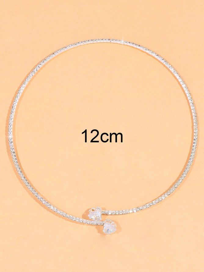 Banquet Party Full Diamond Choker Necklace Valentine's Day New Year Wedding Jewelry