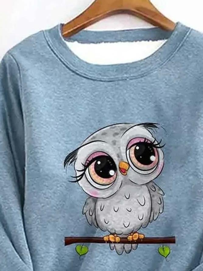 Casual Wool/Knitting Animal Sweatshirt
