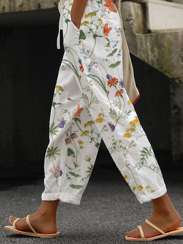 Floral Loose Casual Pants