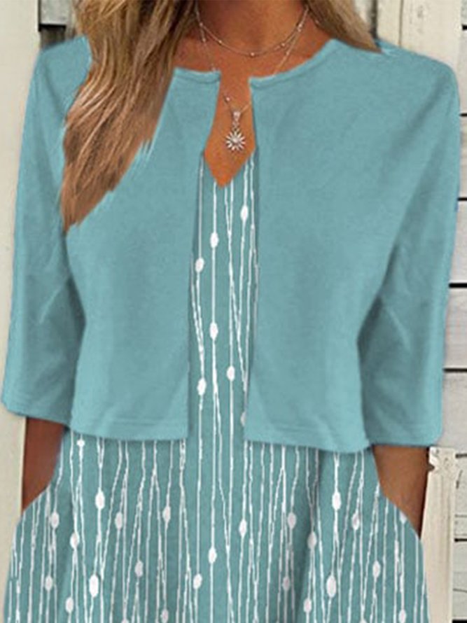 Trendy Polka Dot Print Two-Piece Dress