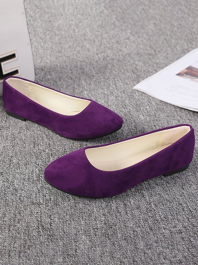 Multi-color Selection Velvet Simple Flat Shoes