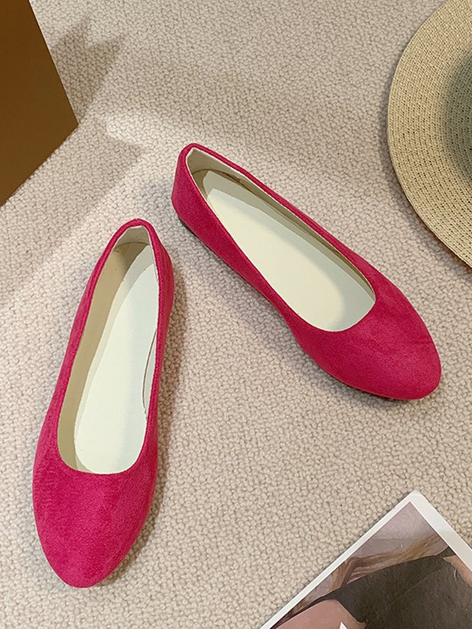 Multi-color Selection Velvet Simple Flat Shoes