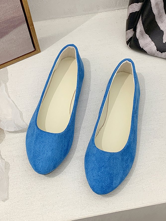 Multi-color Selection Velvet Simple Flat Shoes