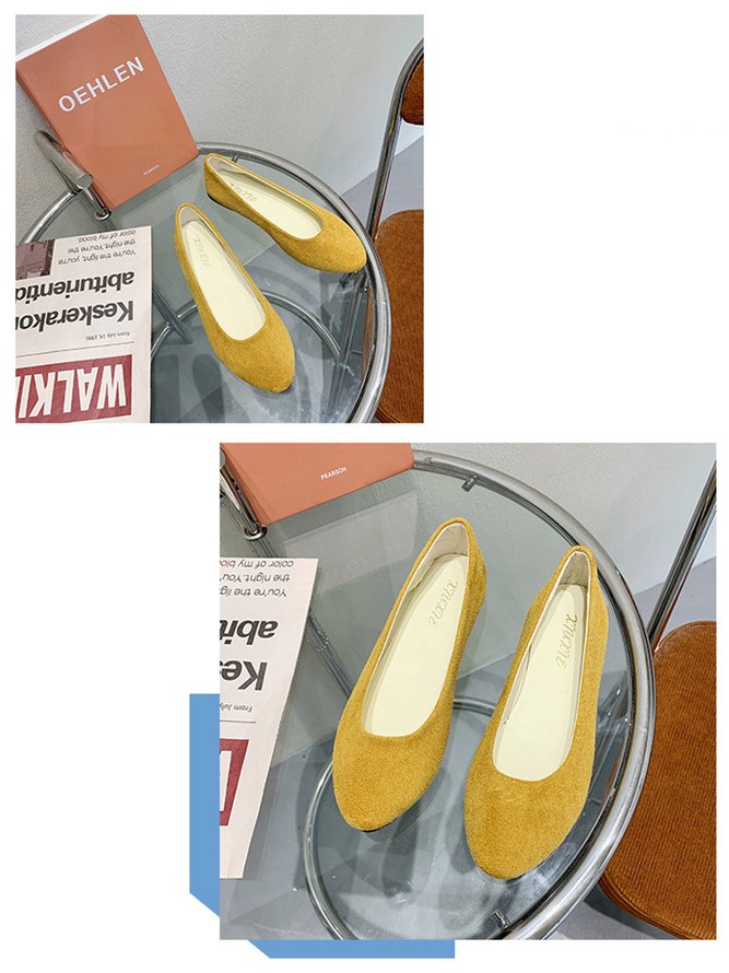 Multi-color Selection Velvet Simple Flat Shoes