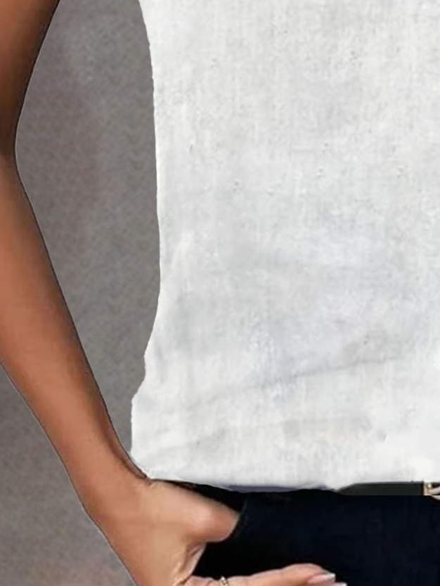 women's linen boutique Regular Fit Plain Linen Tank Top