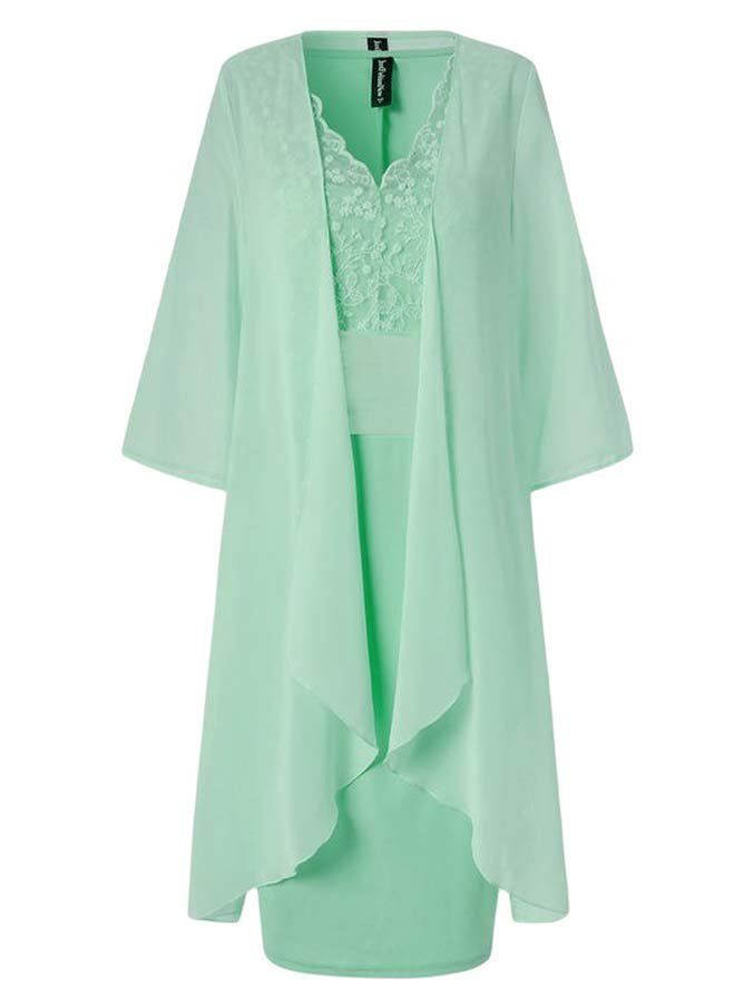 Charming Two Pieces Lace Mother of the Bride Groom Formal Dresses