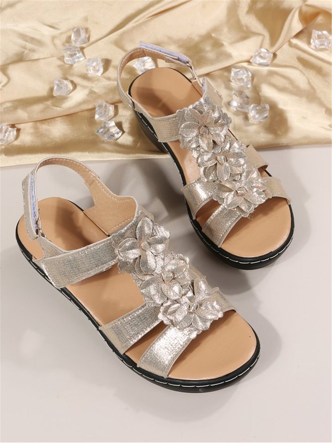 Vintage Floral Casual Sandals