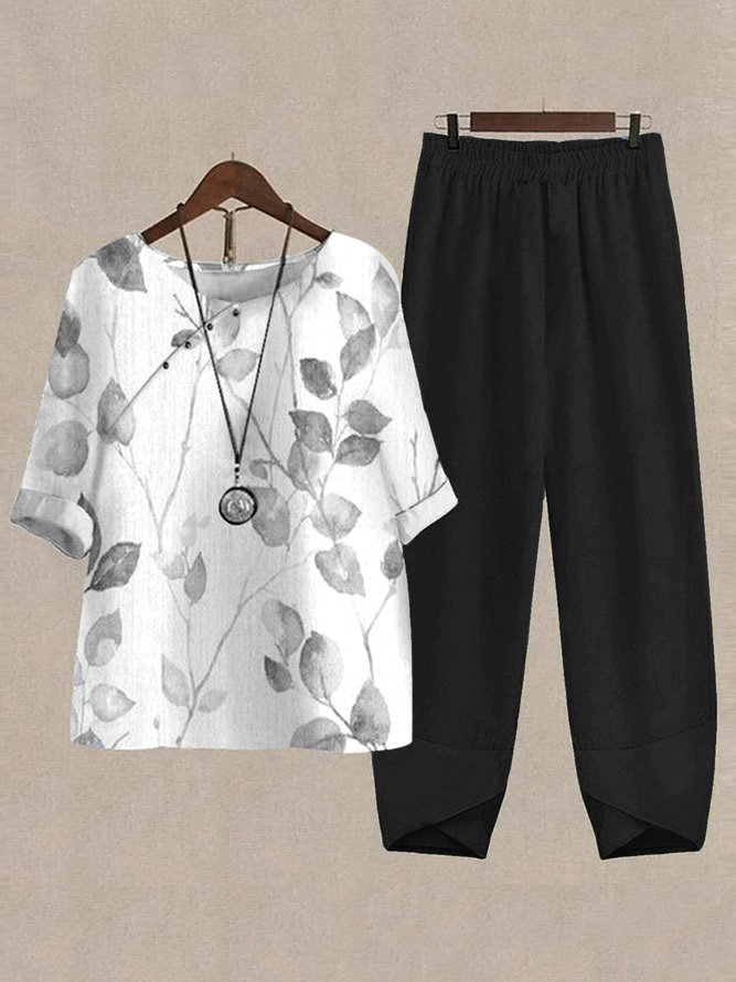 Floral Loose Casual Two-Piece Set